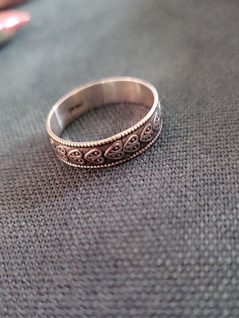 Size 9.5 925 Hearts Ring